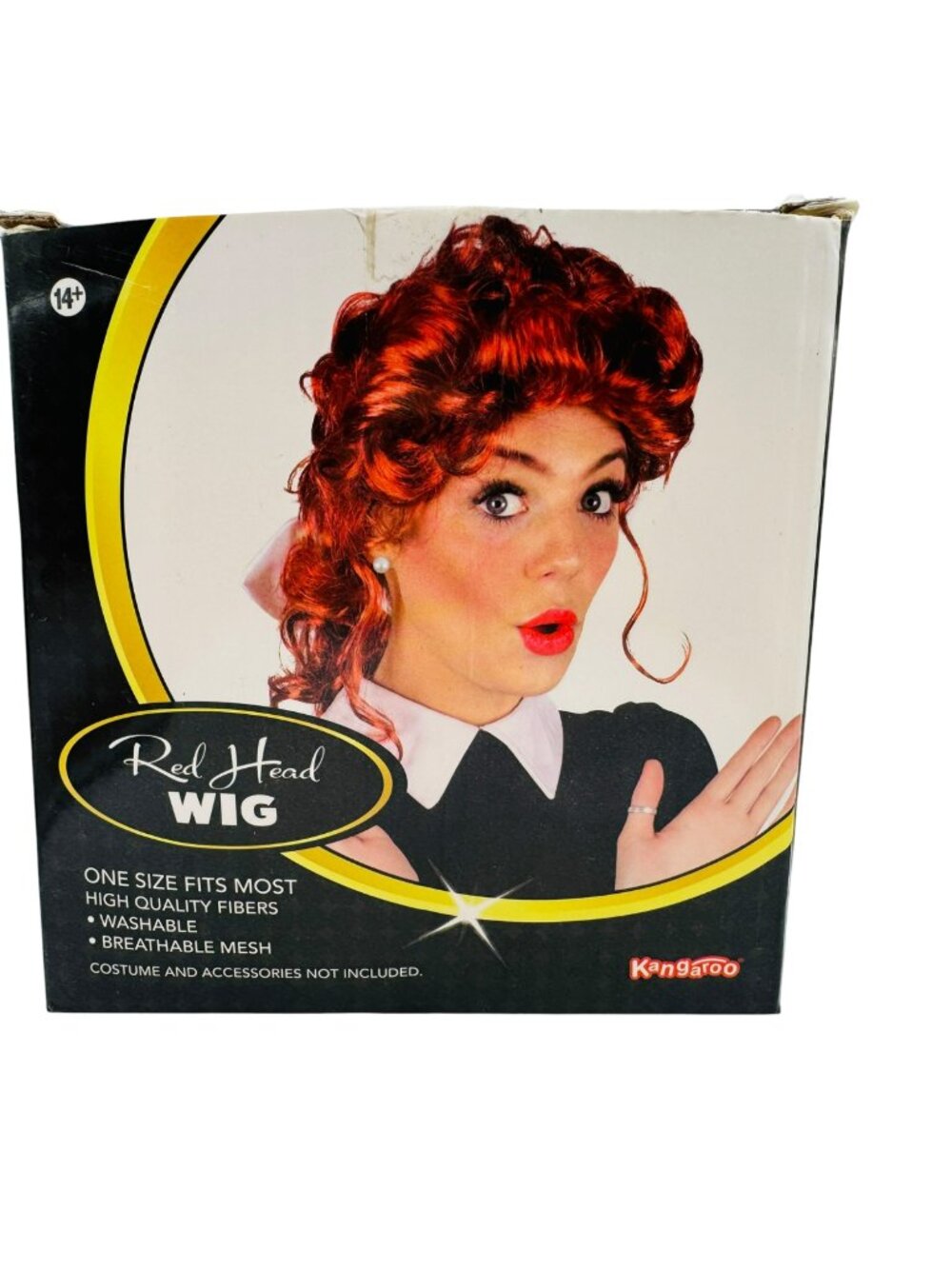 Red Head Cosplay Wig With Breathable Mesh Synthetic Fibers & Hair Net - One Size